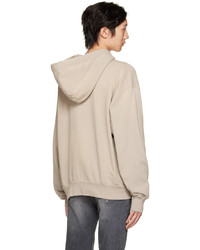 hellbeige Pullover mit einem Kapuze von Acne Studios