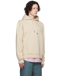 hellbeige Pullover mit einem Kapuze von Jacquemus