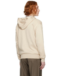 hellbeige Pullover mit einem Kapuze von Agnona