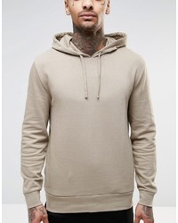 hellbeige Pullover mit einem Kapuze von Asos