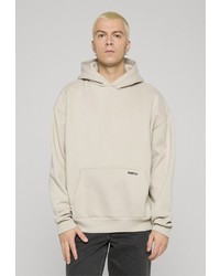 hellbeige Pullover mit einem Kapuze von Dropsize