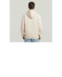 hellbeige Pullover mit einem Kapuze von G Star
