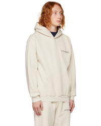 hellbeige Pullover mit einem Kapuze von Sporty & Rich