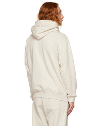 hellbeige Pullover mit einem Kapuze von Sporty & Rich