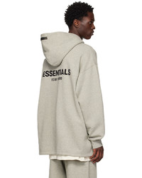 hellbeige Pullover mit einem Kapuze von Essentials