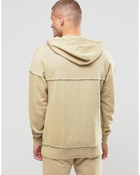 hellbeige Pullover mit einem Kapuze von Siksilk