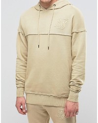 hellbeige Pullover mit einem Kapuze von Siksilk