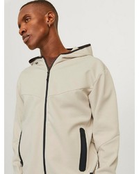 hellbeige Pullover mit einem Kapuze von Jack & Jones