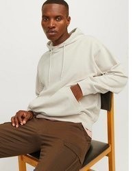 hellbeige Pullover mit einem Kapuze von Jack & Jones