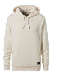 hellbeige Pullover mit einem Kapuze von John Devin