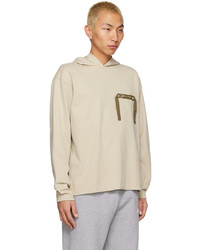 hellbeige Pullover mit einem Kapuze von Jacquemus