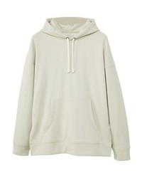 hellbeige Pullover mit einem Kapuze von Mango