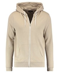 hellbeige Pullover mit einem Kapuze von New Look