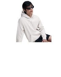 hellbeige Pullover mit einem Kapuze von Nike Sportswear