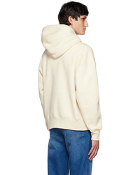 hellbeige Pullover mit einem Kapuze von AMI Alexandre Mattiussi