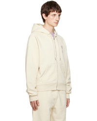 hellbeige Pullover mit einem Kapuze von AMI Alexandre Mattiussi