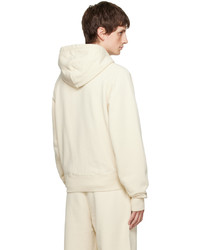 hellbeige Pullover mit einem Kapuze von AMI Alexandre Mattiussi