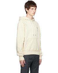 hellbeige Pullover mit einem Kapuze von AMI Alexandre Mattiussi