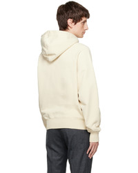 hellbeige Pullover mit einem Kapuze von AMI Alexandre Mattiussi