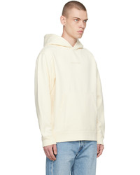 hellbeige Pullover mit einem Kapuze von MAISON KITSUNÉ