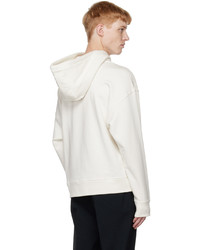 hellbeige Pullover mit einem Kapuze von Jil Sander