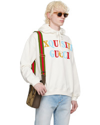 hellbeige Pullover mit einem Kapuze von Gucci