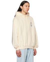 hellbeige Pullover mit einem Kapuze von Drôle De Monsieur