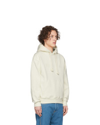 hellbeige Pullover mit einem Kapuze von JW Anderson