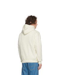 hellbeige Pullover mit einem Kapuze von JW Anderson