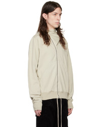 hellbeige Pullover mit einem Kapuze von Rick Owens DRKSHDW