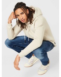 hellbeige Pullover mit einem Kapuze von ONLY & SONS
