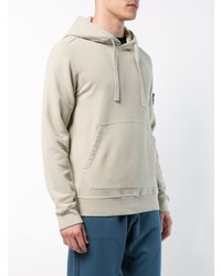 hellbeige Pullover mit einem Kapuze von Stone Island