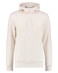 hellbeige Pullover mit einem Kapuze von Puma
