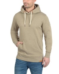 hellbeige Pullover mit einem Kapuze von Solid