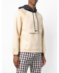 hellbeige Pullover mit einem Kapuze von Drôle De Monsieur