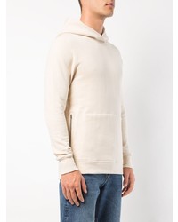 hellbeige Pullover mit einem Kapuze von John Elliott