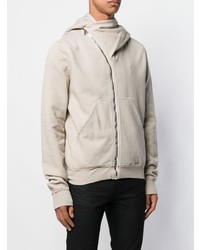 hellbeige Pullover mit einem Kapuze von Rick Owens DRKSHDW