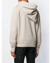 hellbeige Pullover mit einem Kapuze von Rick Owens DRKSHDW