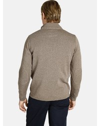 hellbeige Pullover mit einem Reißverschluß von Charles Colby