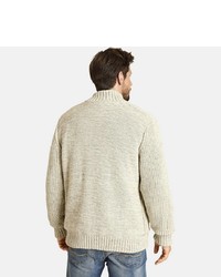hellbeige Pullover mit einem Reißverschluß von Jan Vanderstorm