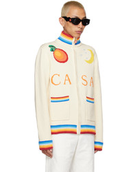 hellbeige Pullover mit einem Reißverschluß von Casablanca