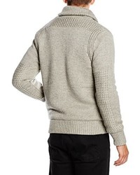 hellbeige Pullover mit einem Reißverschluß von Schott NYC