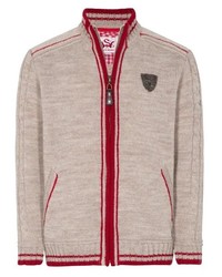 hellbeige Pullover mit einem Reißverschluß von SPIETH & WENSKY