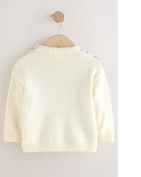 hellbeige Pullover mit einem Rundhalsausschnitt mit Argyle-Muster von next