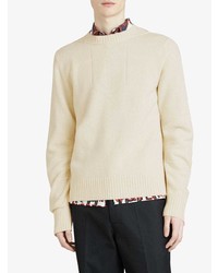 hellbeige Pullover mit einem Rundhalsausschnitt von Burberry