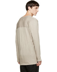 hellbeige Pullover mit einem Rundhalsausschnitt von Nude:mm