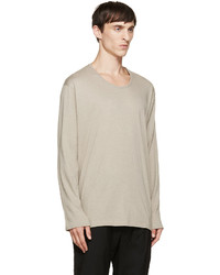 hellbeige Pullover mit einem Rundhalsausschnitt von Nude:mm