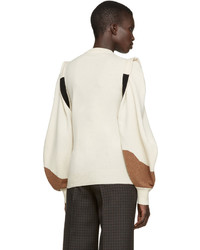 hellbeige Pullover mit einem Rundhalsausschnitt von Toga