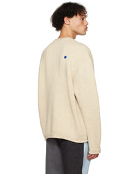 hellbeige Pullover mit einem Rundhalsausschnitt von Ader Error