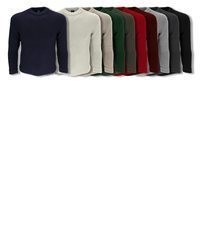 hellbeige Pullover mit einem Rundhalsausschnitt von Blauer Peter